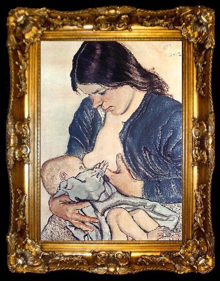 framed  Stanislaw Wyspianski Motherhood,, ta009-2